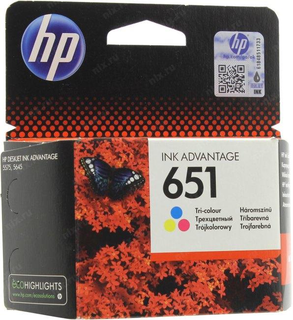 Картридж HP C2P11AE BHK (№651) Color для HP DeskJet Adv.5575/5645 - фото 1 - id-p210227915