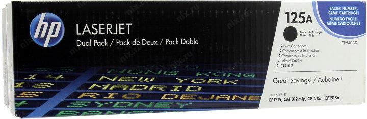 Картридж HP CB540AD (№125A) Black Dual Pack для HP LJ CP1215/CM1312 mfp/CP1515n/CP1518ni - фото 1 - id-p210227854