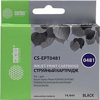 Картридж струйный Cactus CS-EPT0481 черный (16мл) для Epson Stylus Photo