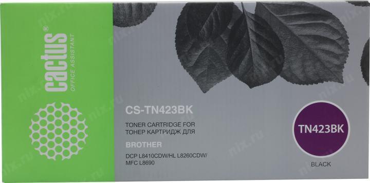 CACTUS TN-423BK Картридж для Brother DCP L8410CDW/HL L8260CDW/MFC L8690CDW, чёрный, (6500стр.) - фото 1 - id-p203913138