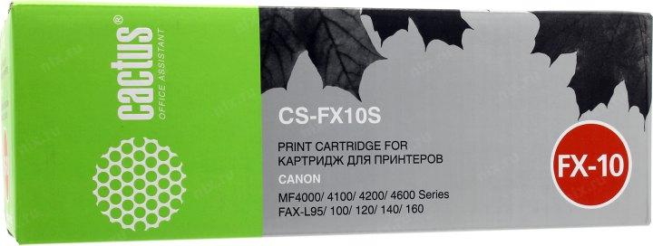 Картридж Cactus CS-FX10(S) для Canon MF4000/4100/4200/4600 FAX-L95/100/120/140/160 - фото 1 - id-p203918061