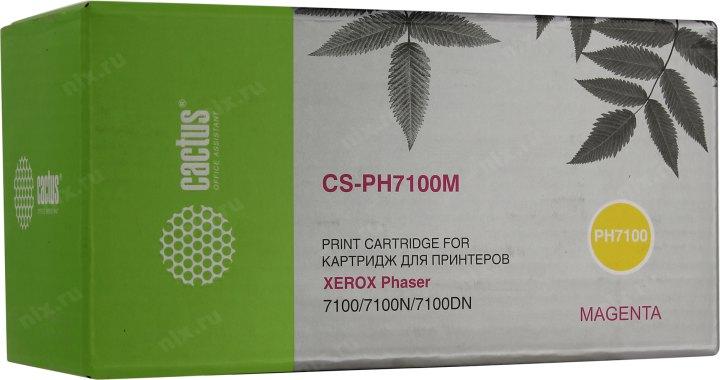 CACTUS Тонер Картридж CS-PH7100M пурпурный для Xerox Phaser 7100/7100N/7100DN (4500стр.) - фото 1 - id-p212710261