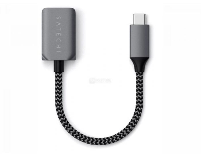 Адаптер Satechi ST-UCATCM USB Type-C to USB 3.0 Adapter,Серый - фото 1 - id-p214260604