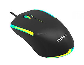 Мышь проводная Philips G314 SPK9314, USB, RGB, 1200dpi, Черный