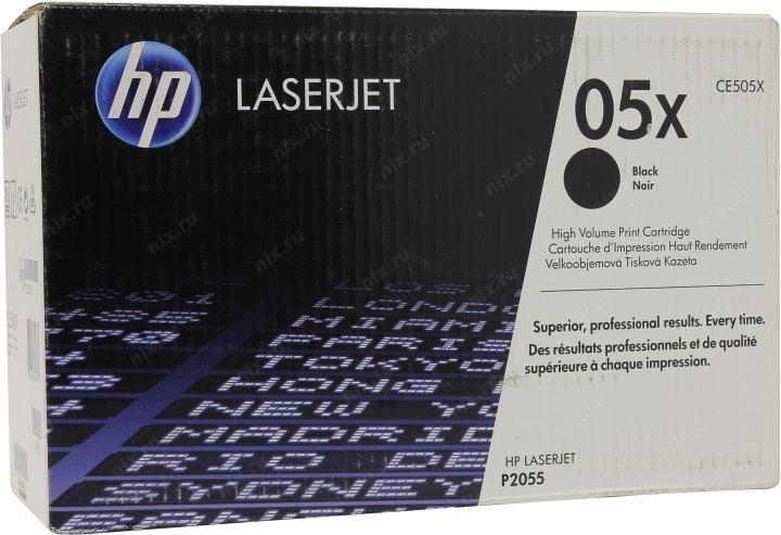 Картридж HP CE505X (№05X) Black для HP LaserJet P2055 (повышенной ёмкости) - фото 1 - id-p210227862