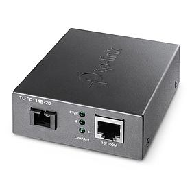 Медиаконвертер TP-Link. 10/100Mbps WDM media converter, 9/125μm Single-mode Fiber,1 SC Fiber port, 1 FE RJ-45