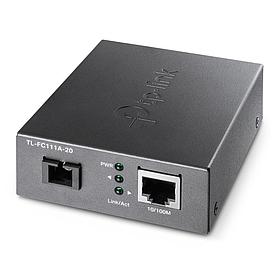 Медиаконвертер TP-Link. 10/100Mbps WDM media converter, 9/125μm Single-mode Fiber,1 SC Fiber port, 1 FE RJ-45