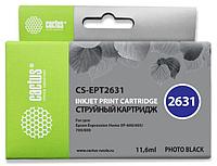 Картридж струйный Cactus CS-EPT2631 фото черный (11мл) для Epson Expression Home XP-600/605/700/800