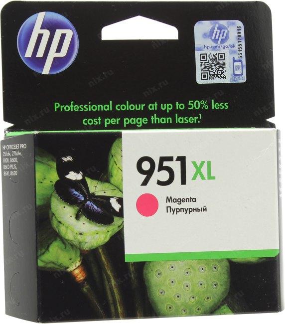 Картридж HP CN047AE/AA (№951XL) Magenta для HP Officejet Pro 8100/8600/8600 Plus (повышенной ёмкости) - фото 1 - id-p210227925