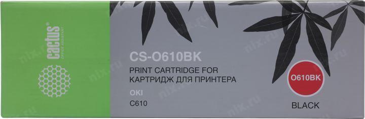 Картридж Cactus CS-O610BK Black для OKI C610 - фото 1 - id-p212715827