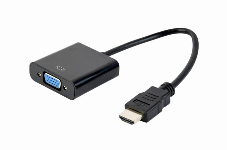 Переходник HDMI - VGA Cablexpert A-HDMI-VGA-04, 19M/15F, длина 15см