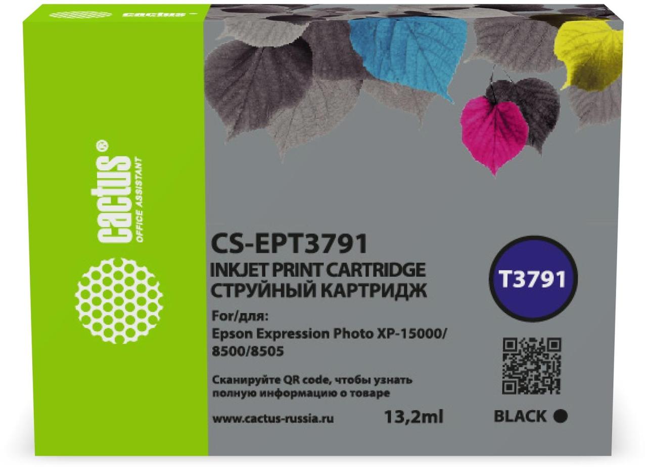 Картридж струйный Cactus CS-EPT3791 378XL черный для Epson Expression Photo XP-8500/XP-8505/XP-8600 - фото 1 - id-p218809953