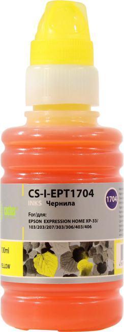 Чернила Cactus CS-I-EPT1704 желтый 100мл для Epson ExpHo XP33/103/203/207/303/306 - фото 1 - id-p212726617