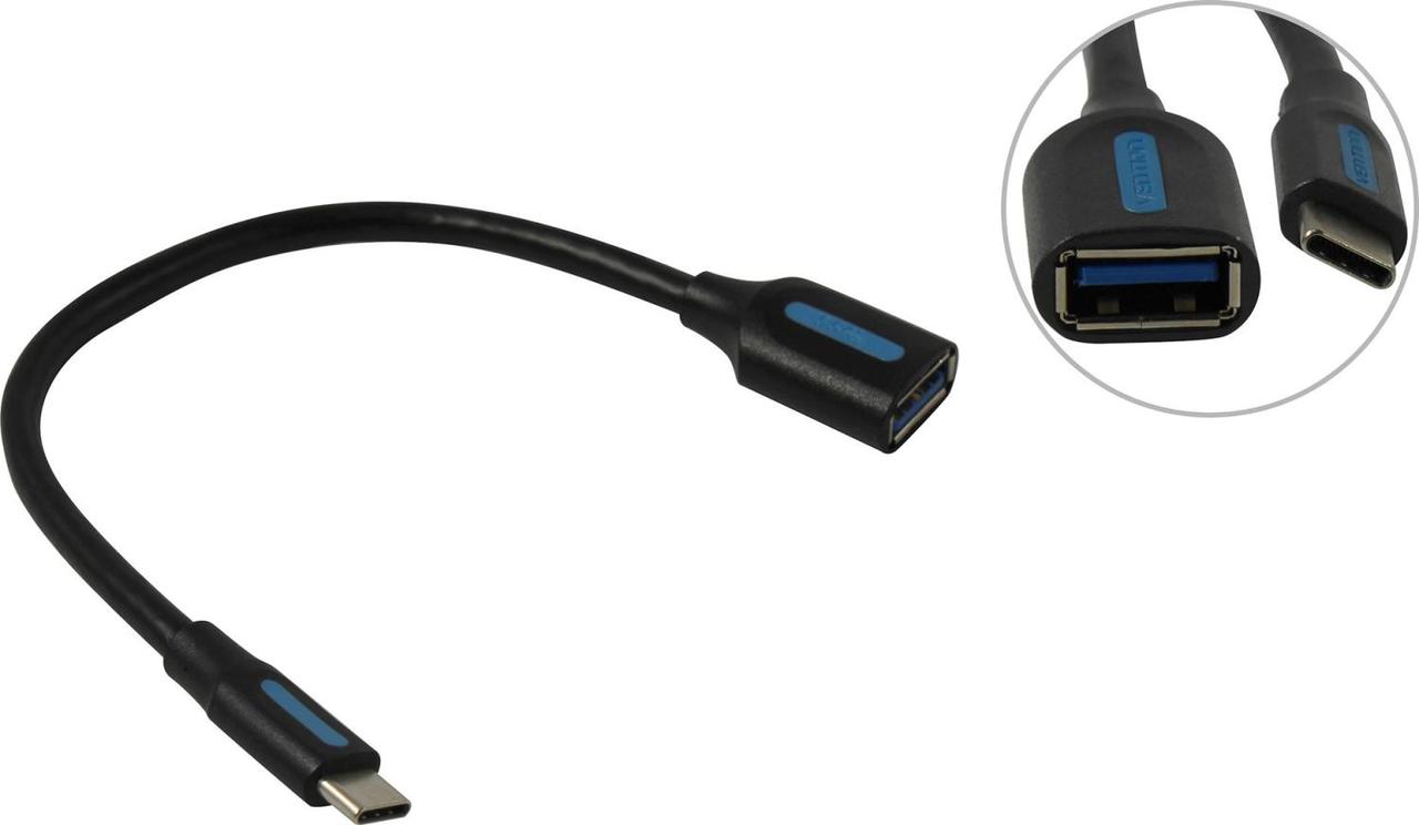 Vention CCVBB Кабель-адаптер USB3.0 AF -- USB-C OTG 0.15м - фото 1 - id-p215798474