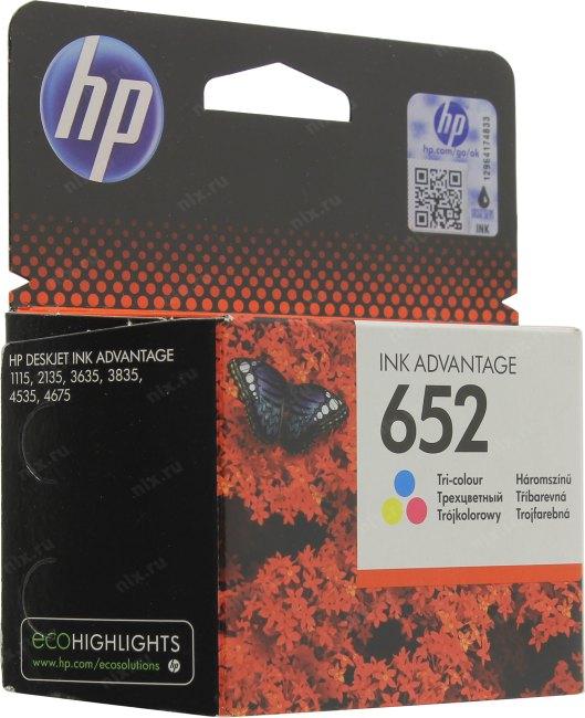 Картридж HP F6V24AE (№652) Color для HP Deskjet Ink Advantage 1115/2135/3635/3835/4535/4675 - фото 1 - id-p211966529