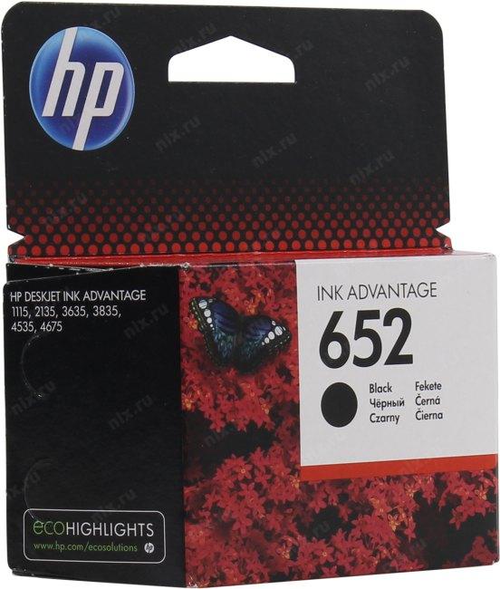 Картридж HP F6V25AE (BHK) (№652) Black для HP Deskjet Ink Advantage 1115/2135/3635/3835/4535/4675 - фото 1 - id-p211966528