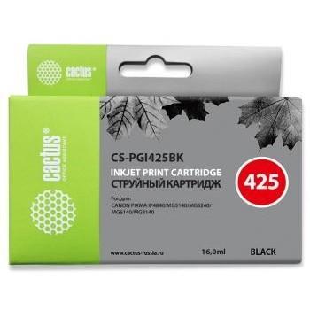 Картридж Cactus CS-PGI425BK Black для Canon PIXMA IP4840MG5140/5240/6140/8140 - фото 1 - id-p212711207