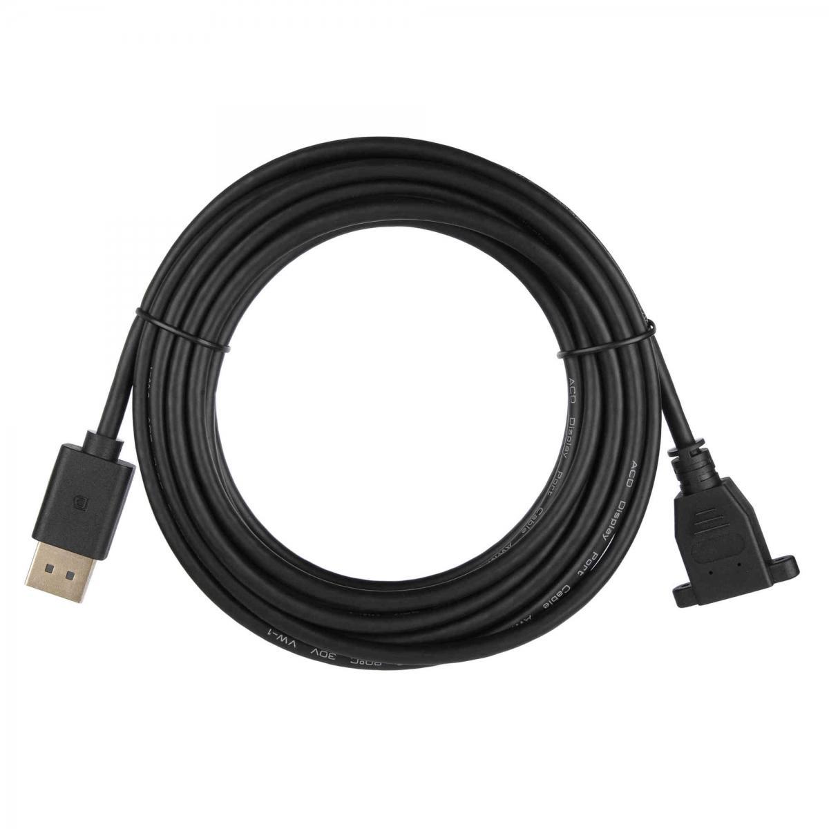 Кабель ACD-DDPF2-50B [ACD-DDPF2-50B] DisplayPort 1.2, DP extension, Golden Plated, 20m/20f, Черный, 5м, - фото 1 - id-p220041484