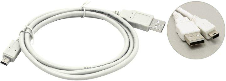 Telecom TC-6911-1.0M-WH Кабель USB 2.0 AM-- mini-B 5P 1м белый - фото 1 - id-p212701005