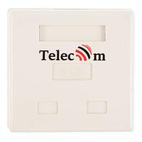 Telecom TC-SB-2-8P8C-C5E-SH-WH Розетка внешняя RJ-45 (FTP) 5E кат. двойная , экранированная