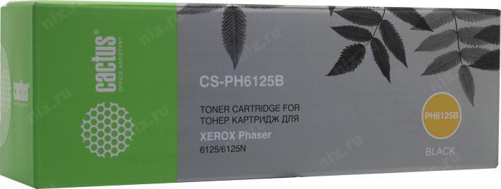 Картридж Cactus CS-PH6125B Black для Xerox Phaser 6125 - фото 1 - id-p203913055