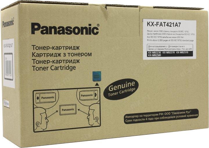 Тонер Картридж Panasonic KX-FAT421A7 чёрный KX-MB2230/2270/2510/2540 - фото 1 - id-p211966585