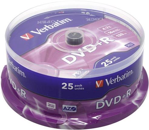 Диск DVD+R Disc Verbatim 4.7Gb 16x уп. 25 шт на шпинделе 43500, фото 2