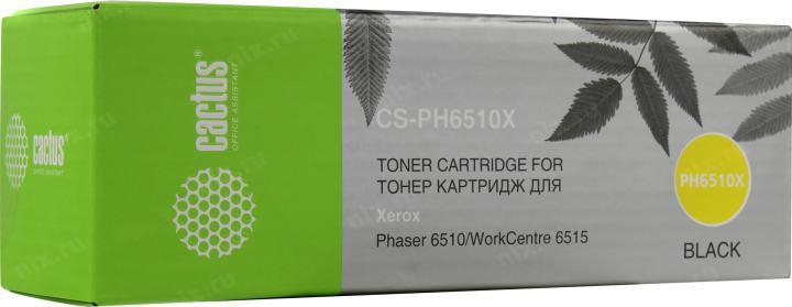 Картридж Cactus CS-PH6510X Black для Xerox Phaser 6510 WorkCentre 6515