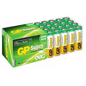 GP Super Alkaline 24A-B40 LR03, AAA (40 шт. в уп-ке) {10503}