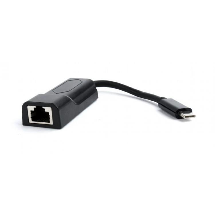 Переходник USB C A-CM-LAN-01 Gembird Type-C(вилка) to Glan /Cablexpert/ - фото 1 - id-p203910440