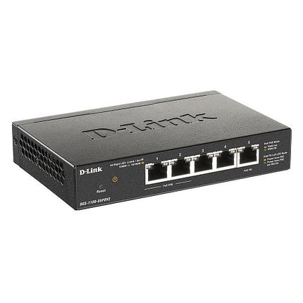 Коммутатор D-Link DGS-1100-05PDV2/A1A, L2 Smart Switch with 4 10/100/1000Base-T ports and 1 10/100/1000Base-T, фото 2