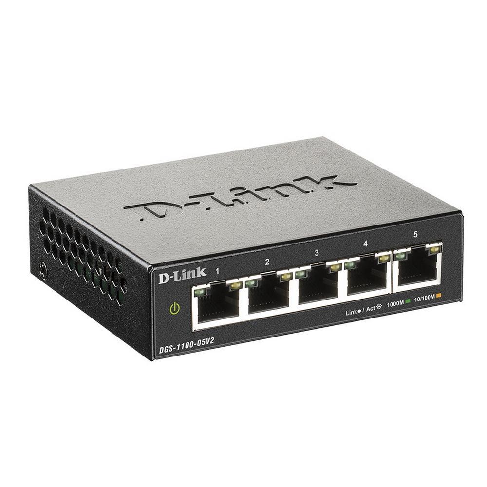 Коммутатор D-Link DGS-1100-05V2/A1A 5G настраиваемый - фото 1 - id-p212703586