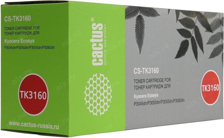 Картридж Cactus CS-TK3160 для Kyocera Ecosys P3045dn/P3050dn/P3055dn/P3060dn - фото 1 - id-p218810522