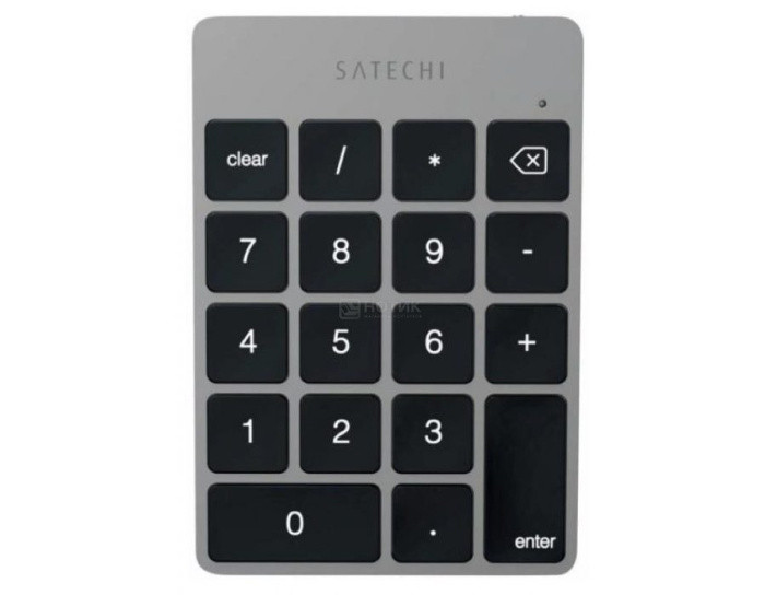 Беспроводной цифровой блок клавиатуры Satechi Slim Rechargeable Bluetooth Keypad ST-SALKPM, Bluetooth, Серый - фото 1 - id-p214260605