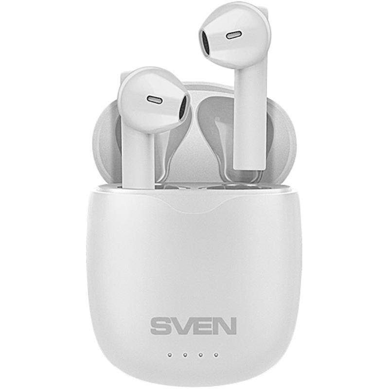 Беспроводные внутриканальные наушники с микрофоном SVEN E-727BT, белый (Bluetooth, TWS) SV-019891 - фото 1 - id-p218295055