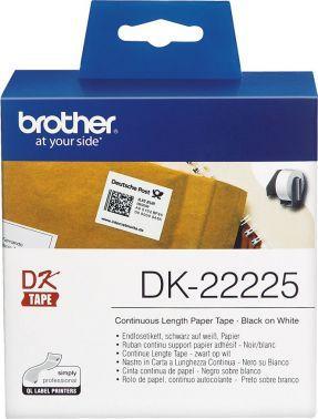 Картридж для принтеров Brother DK22225: для печати наклеек черным на белом фоне. Длина: 30, 48 м, ширина: 38 - фото 1 - id-p212708843