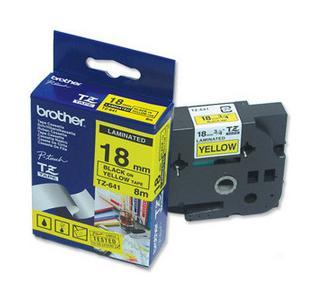 Картридж для принтеров Brother TZe641: для печати наклеек черным на желтом фоне, ширина 18 мм. - фото 1 - id-p215793172
