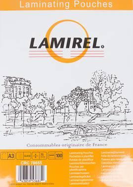 Пленка для ламинирования Fellowes 75мкм A3 (100шт) глянцевая Lamirel (LA-78655) - фото 1 - id-p212704871