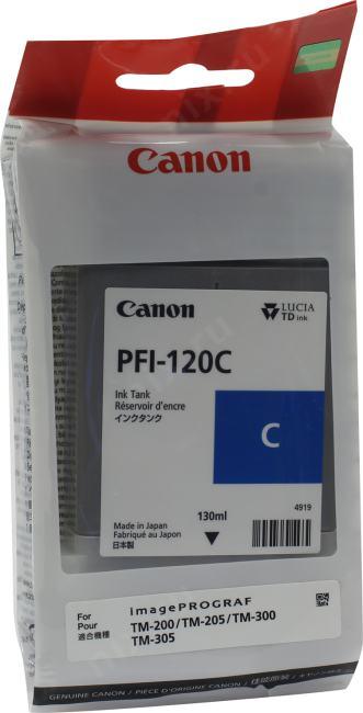 Картридж струйный Canon PFI-120 C 2886C001 голубой (130мл) для Canon imagePROGRAF TM-200/205 - фото 1 - id-p212704748