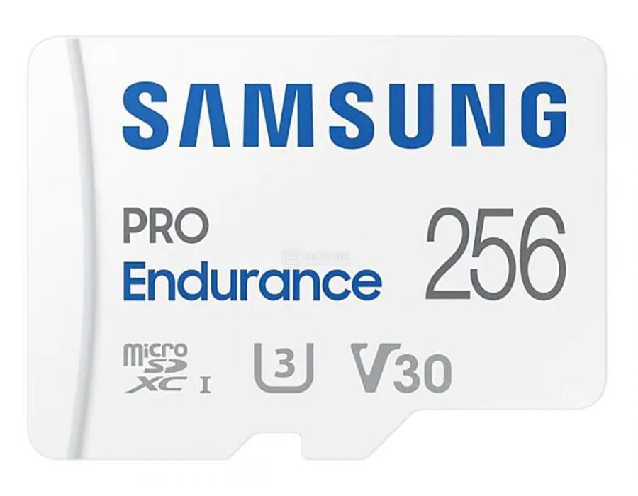 Карта памяти Samsung microSDXC 256GB PRO Endurance microSDXC Class 10 UHS-I, U3 + SD адаптер MB-MJ256KA/APC - фото 1 - id-p215493169