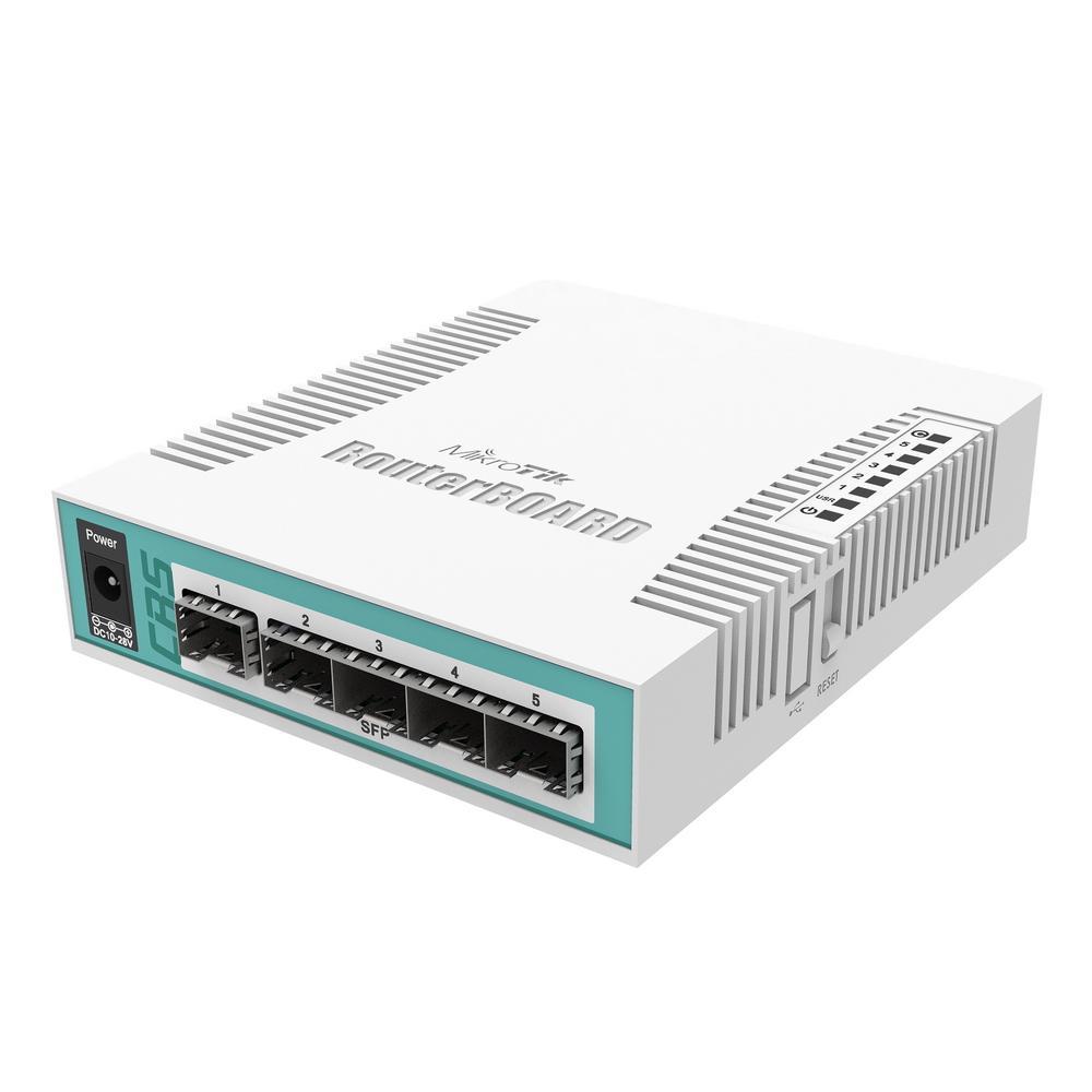 Коммутатор MikroTik Cloud Router Switch 106-1C-5S with QCA8511 400MHz CPU, 128MB RAM, 1x Combo port (Gigabit - фото 1 - id-p214275628