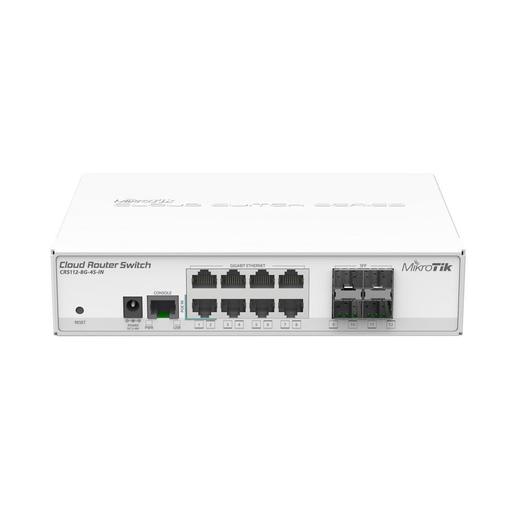 Коммутатор MikroTik Cloud Router Switch 112-8G-4S-IN with QCA8511 400Mhz CPU, 128MB RAM, 8xGigabit LAN, 4xSFP, - фото 1 - id-p212548824