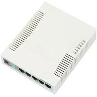 Коммутатор MikroTik RB260GS with 5 Gigabit ports and SFP cage, SwOS, plastic case, PSU