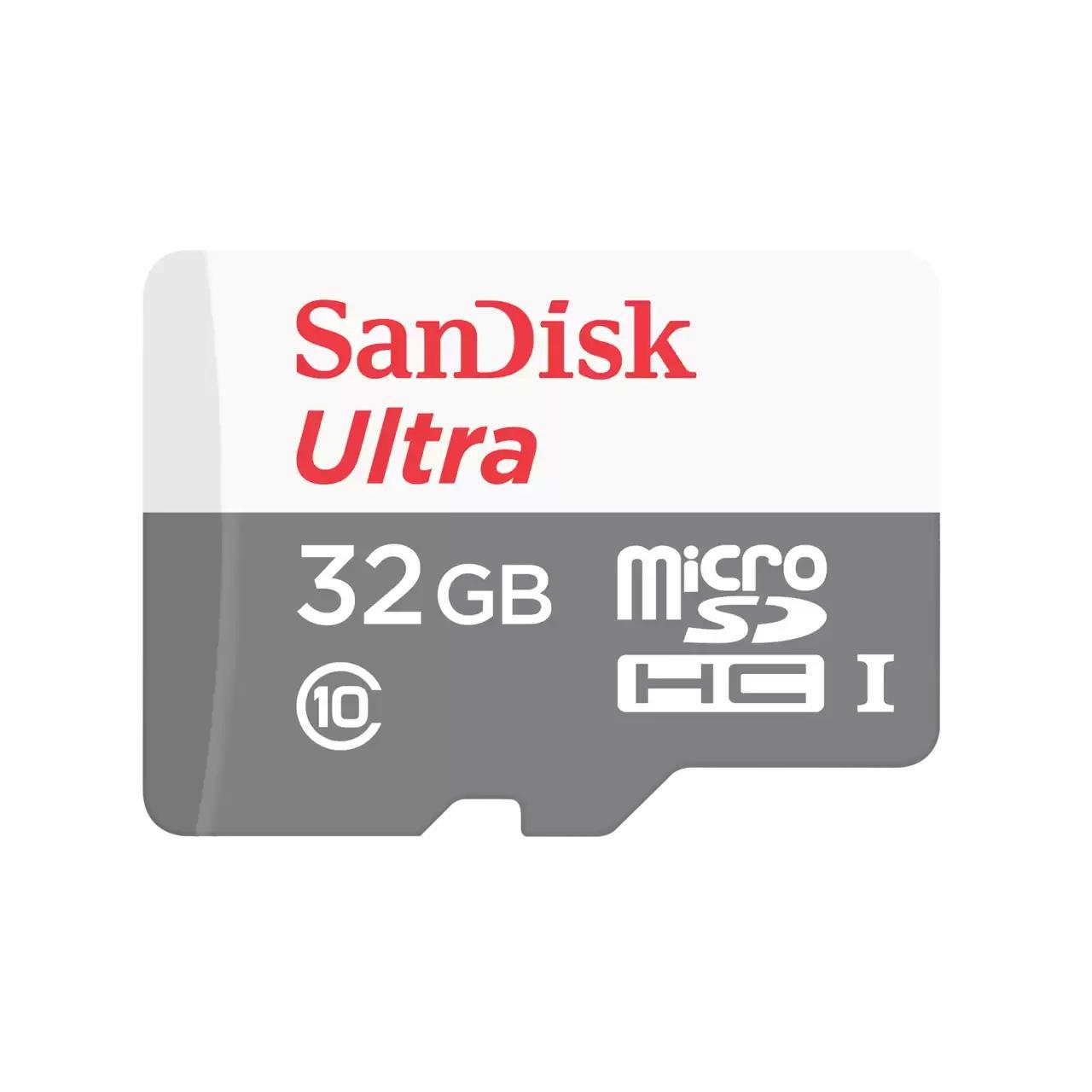 Карта памяти SanDisk Ultra SDSQUNR-032G-GN3MN microSDHC Memory Card 32Gb UHS-I U1 - фото 1 - id-p208307101