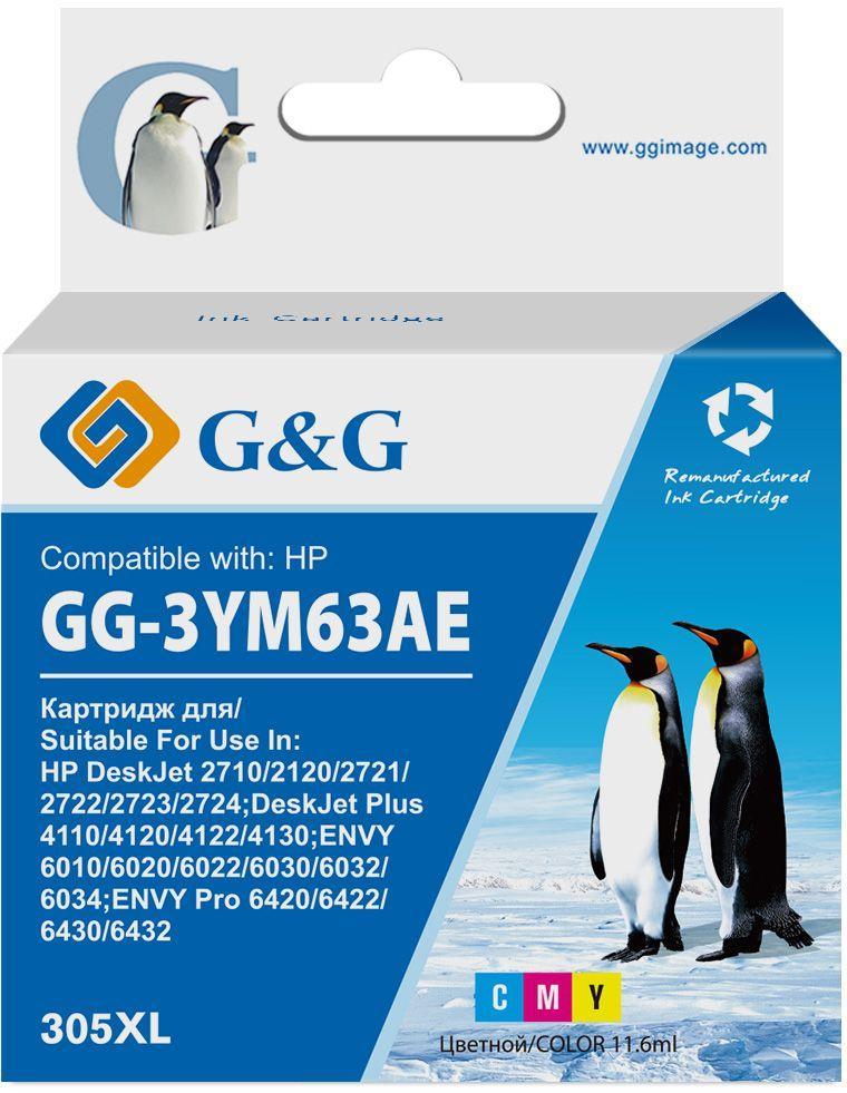 Картридж струйный G&G GG-3YM63AE 305XL многоцветный (5мл) для HP DeskJet 2320/2710/2720 - фото 1 - id-p214261379