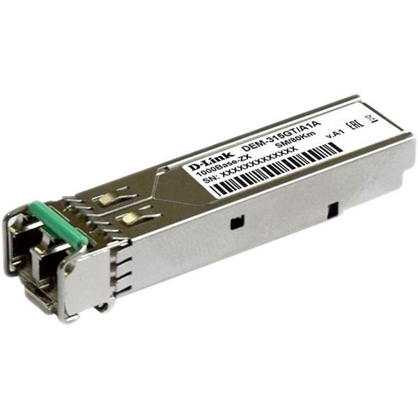 Трансивер D-Link 315GT/A1A, 1-port mini-GBIC ZX Single-mode Fiber Transceiver (80km, 3.3V) - фото 1 - id-p212715193