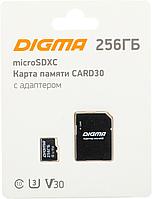 Флеш карта microSDXC 256Gb Class10 Digma CARD30 + adapter