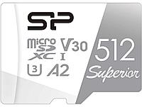 Флеш карта microSDXC 512Gb Class10 Silicon Power SP512GBSTXDA2V20SP Superior + adapter