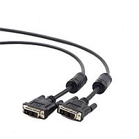 Кабель DVI-D single link Gembird/Cablexpert , 19M/19M, 1.8м, черный, экран, феррит.кольца, пакет (CC-DVI-BK-6)