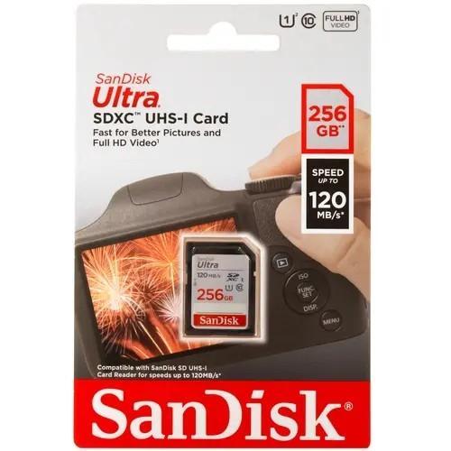 Флеш карта SDXC 256Gb Class10 Sandisk SDSDUN4-256G-GN6IN Ultra - фото 1 - id-p212711638